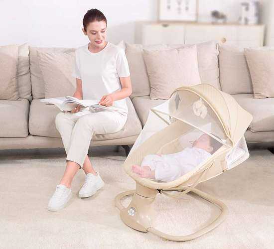 Mecedora electrica multifuncional para bebes BABYKISS